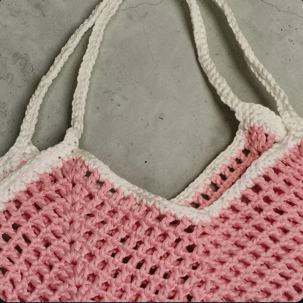 Chevron Crochet Market Bag